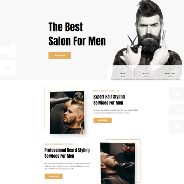 diseño web corporativo Bogotá - Sitio web landing page para Barbería