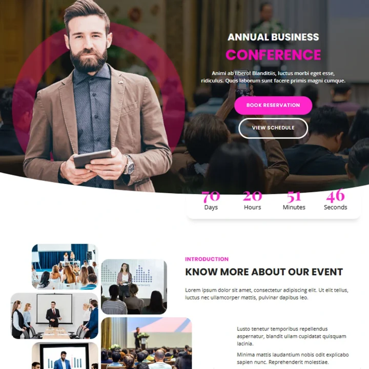 diseño web corporativo Bogotá - Sitio web de eventos con sistema de reservas y venta de tickets