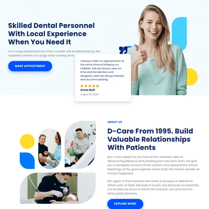 desarrollo web empresarial Bogotá - Sitio web corporativo para odontología